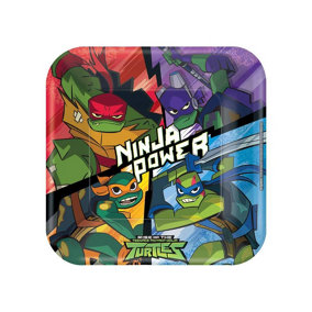 Rise Of The Teenage Mutant Ninja Turtles Power Disposable Plates (Pack of 8) Multicoloured (One Size)
