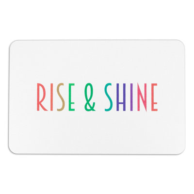 Rise & Shine White Stone Non Slip Bath Mat