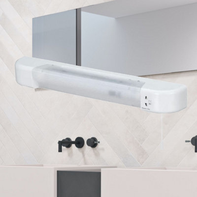Rise - White Bathroom Shaver Light