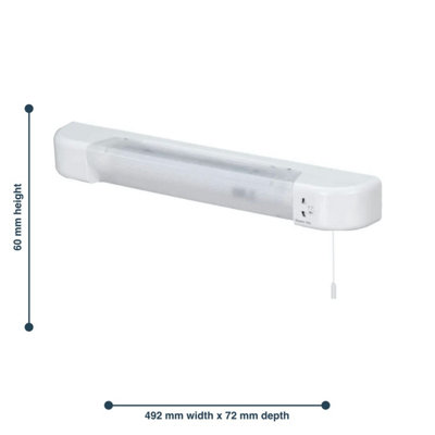 Rise - White LED Bathroom Shaver Light