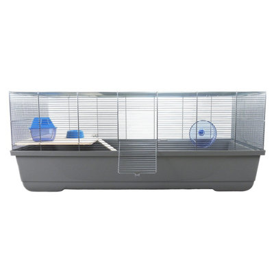 Ritz Large Rat and Hamster Cage with Shelf Grey