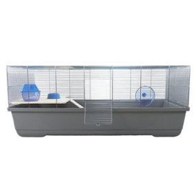 Ritz Large Rat and Hamster Cage with Shelf - Grey