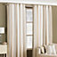 Riva Home Coffee Brown Broadway Striped Eyelet Curtain Pair (W) 117cm x (L) 137cm