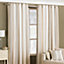 Riva Home Coffee Brown Broadway Striped Eyelet Curtain Pair (W) 168cm x (L) 229cm