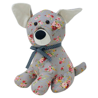 Riva Home Floral Dog Cotton Novelty Doorstop