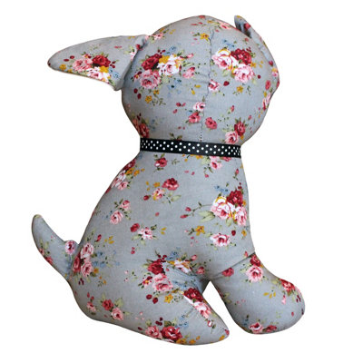 Riva Home Floral Dog Cotton Novelty Doorstop