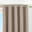 Riva Home Natural Beige Twilight 3-Pass Blackout Eyelet Lined Curtain Pair (W) 117cm x (L) 183cm