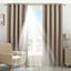 Riva Home Natural Beige Twilight 3-Pass Blackout Eyelet Lined Curtain Pair (W) 229cm x (L) 137cm