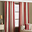 Riva Home Raspberry Pink Broadway Striped Eyelet Curtain Pair (W) 168cm x (L) 229cm