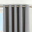 Riva Home Silver Twilight 3-Pass Blackout Eyelet Lined Curtain Pair (W) 117cm x (L) 183cm