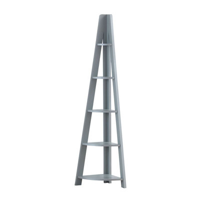 Grey corner shelf ladder discount