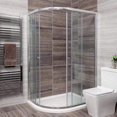 Riven Sliding Double Door Quadrant Enclosure - 1200x800mm