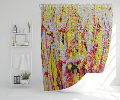River thames and red branches (Shower Curtain) / Default Title