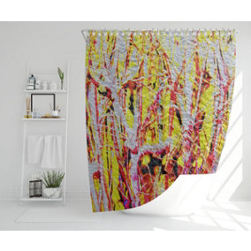River thames and red branches (Shower Curtain) / Default Title