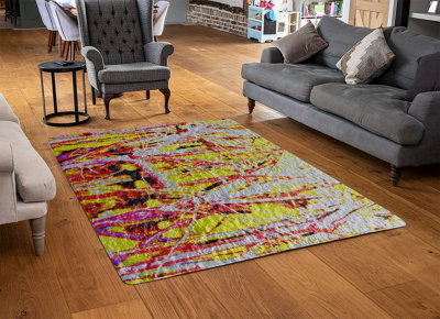 River Thames And Red Branches Special Soft Home Rug