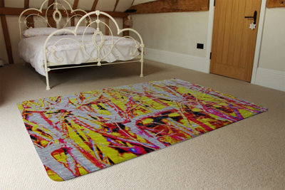 River Thames And Red Branches Special Soft Home Rug
