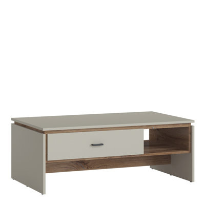 Rivero 1 Drawer Coffee Table in Grey and Oak