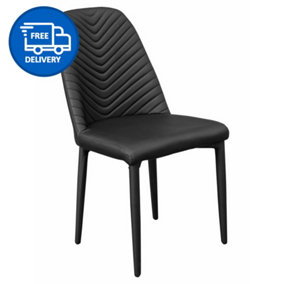 Riversway Dining Chairs x12 In Black - INCLUDES FREE DELIVERY