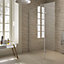 Riviera Chrome Wetroom Walk in Glass Screen with Hinged Panel - (W)900+350mm
