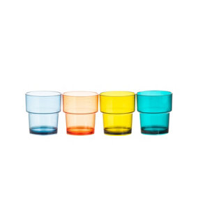 Riviera Stacking Tumblers Mixed Colours set of 4