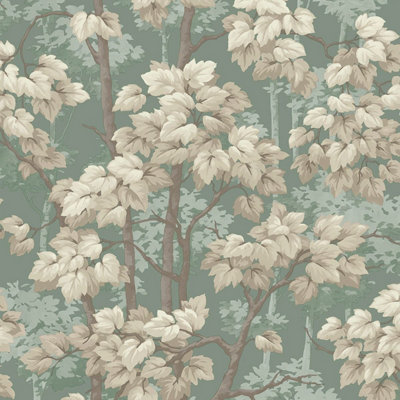 Rivington Tree Wallpaper Green Belgravia 2505