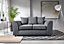 Rivoli  2 Seater Modern Contemporary Jumbo Cord Grey Sofa