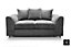 Rivoli  5 Seater Modern Contemporary Jumbo Cord 3+2 Grey Sofa Set