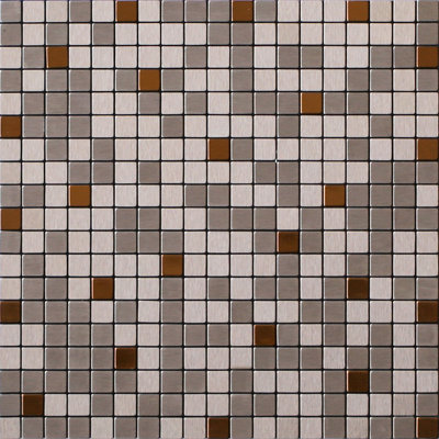 RIYADH BRONZE - Peel and Stick Mosaic Tile Sample
