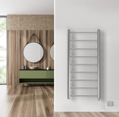 RIZONA Designer Chrome Electric Towel Rail 500 x 1000 mm (400W)