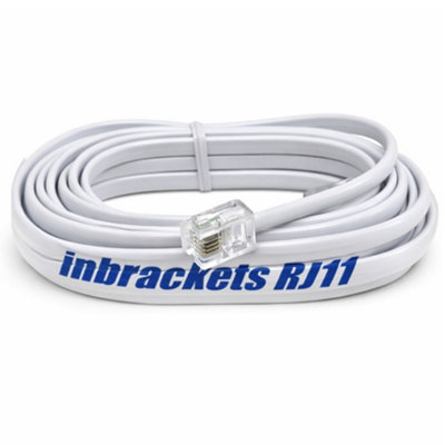 RJ11 to RJ11 ADSL Broadband Router Cable White 15m