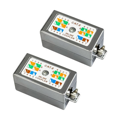 RJ45 Cat6 Junction Box, Shielded Inline Punchdown Krone Coupler Joiner ...