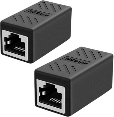 RJ45 Coupler Network Extender Joiner in Black RJ45 Connector LAN cable ...