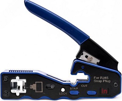 RJ45 Crimp Tool Crimper Pass Through Easy for Cat5e Cat6 Ethernet Connectors - 3