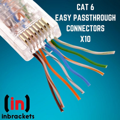 RJ45 Crimping Tool Ratchet Crimper Pass Through Easy Cat5e Cat6 + RJ45 Cable Tester with Cat6 connectors - 6