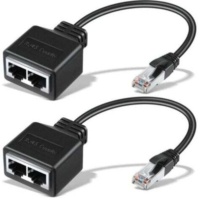 RJ45 Ethernet Cable 2 Pack Network Adapter Ethernet Splitter Adapter ...