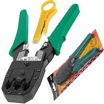 RJ45 Ethernet Cable Crimping Crimper Network Tester Punch Down Tool Kit Set