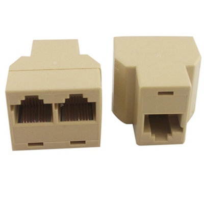 RJ45 Ethernet Network Cable Splitter LAN RJ-45 Cat5 GIGABIT Connector ...