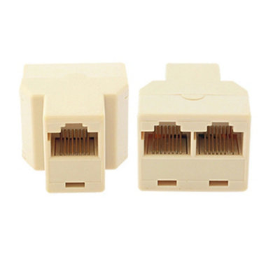 RJ45 Ethernet Network Cable Splitter LAN RJ-45 Cat5 GIGABIT Connector ...