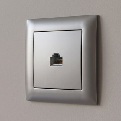 RJ45 socket Toolight OSTE JNH010-S Grey 3x7,4x7,4cm