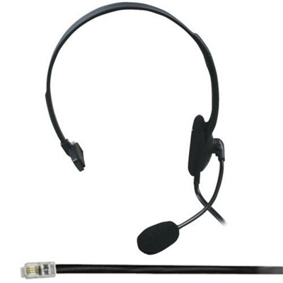 RJ9/RJ10/RJ22 Telephone Phone Headset Headphone & Microphone Mic Call ...