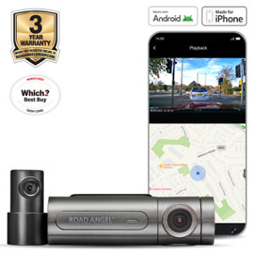 Road Angel Halo Pro Dash Cam Front 2k and Rear HD Dashcam Car Camera, HD Night Vision Parking Mode Dual Dash Cams.