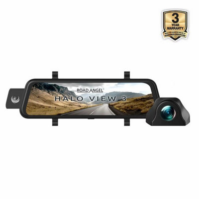Road Angel Halo View 3 Dash Cam 4K Mirror Front & Full HD Rear, 10 ...