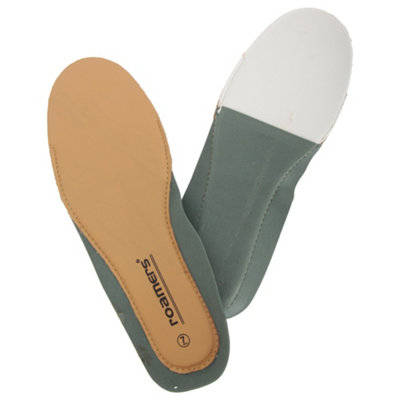 Roamers Deluxe Padded Leather Insoles (6 Pairs) Green (4 UK)