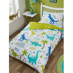 Roarsome Dinosaur 4 in 1 Junior Bedding Bundle (Duvet, Pillow and Covers)