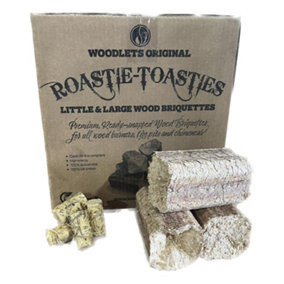 Roastie-Toasties 100% Natural Wood Stove BBQ Chimenea Burner Fuel Log Briquettes 30L