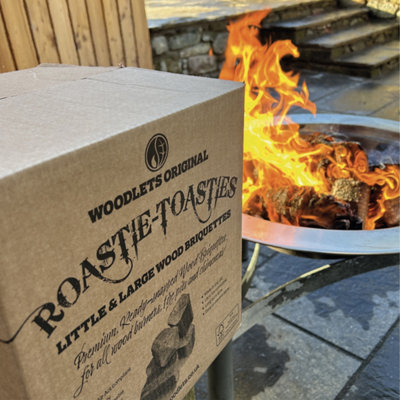 Roastie-Toasties 100% Natural Wood Stove BBQ Chimenea Burner Fuel Log Briquettes 30L