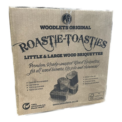 Roastie-Toasties 100% Natural Wood Stove BBQ Chimenea Burner Fuel Log Briquettes 30L
