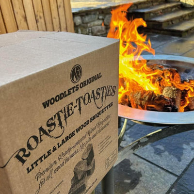 Roastie-Toasties 100% Natural Wood Stove BBQ Chimenea Burner Fuel Log Briquettes 30L - 8