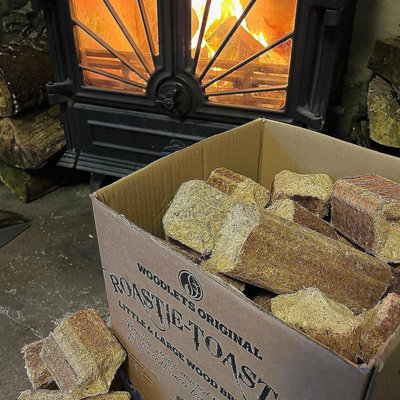 Roastie-Toasties 100% Natural Wood Stove BBQ Chimenea Burner Fuel Log Briquettes 30L - 9
