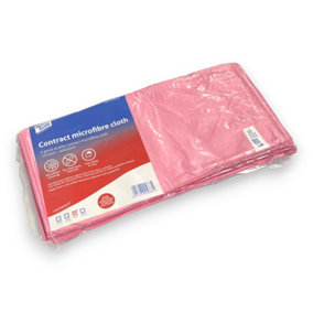 Robert Scott Contract Microfibre Cloths Pack of 10 Red